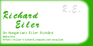 richard eiler business card