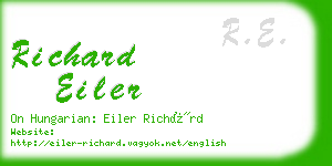 richard eiler business card